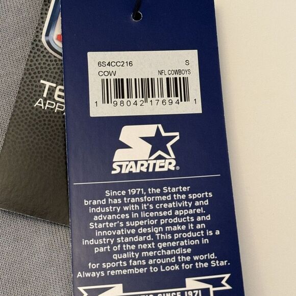 DALLAS COWBOYS 2024 NFL STARTER BUTTON DOWN STITCHED BASEBALL JERSEY GRAY Small - Picture 5 of 7